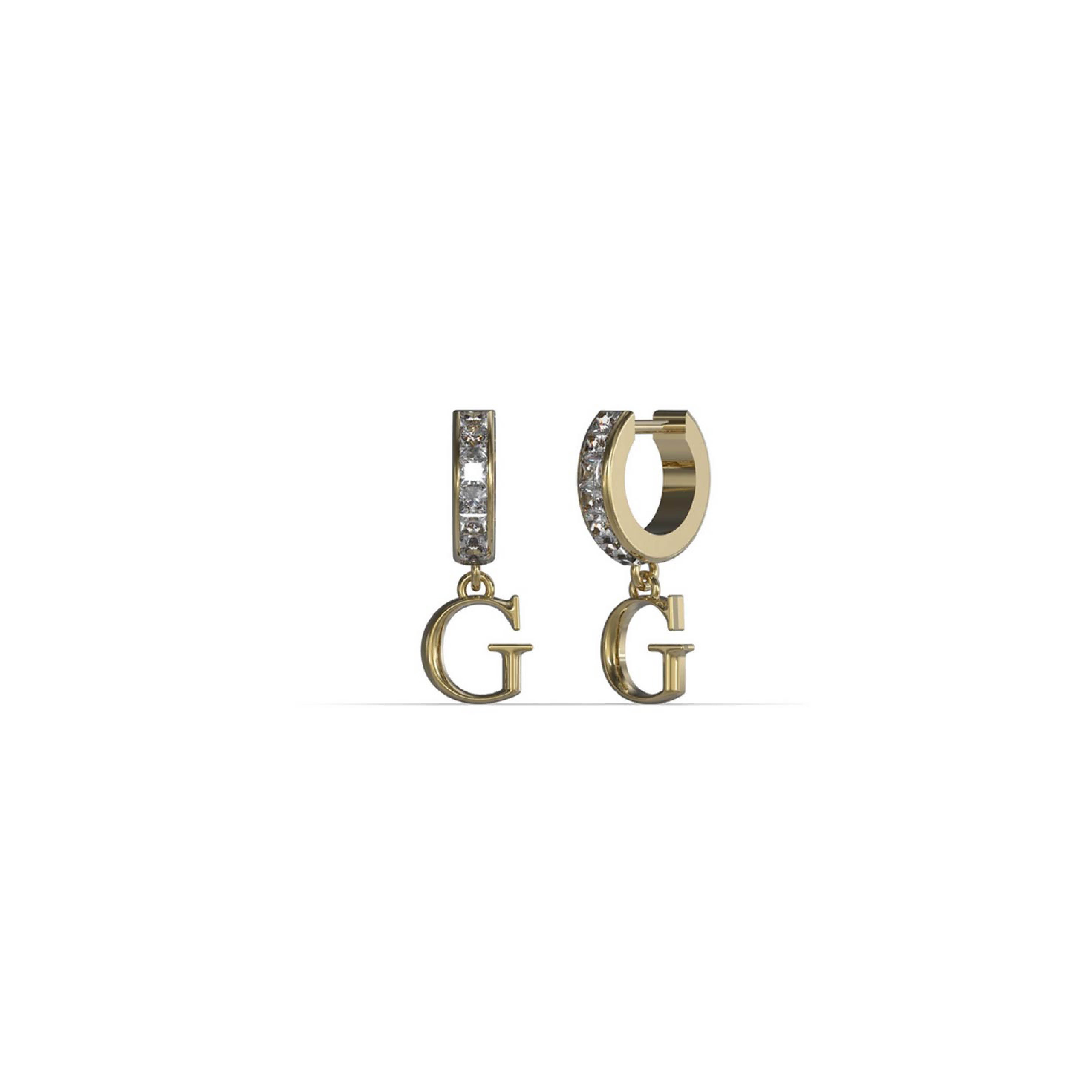 GUESS earrings huggie me collection JUBE03148JWYGT-U