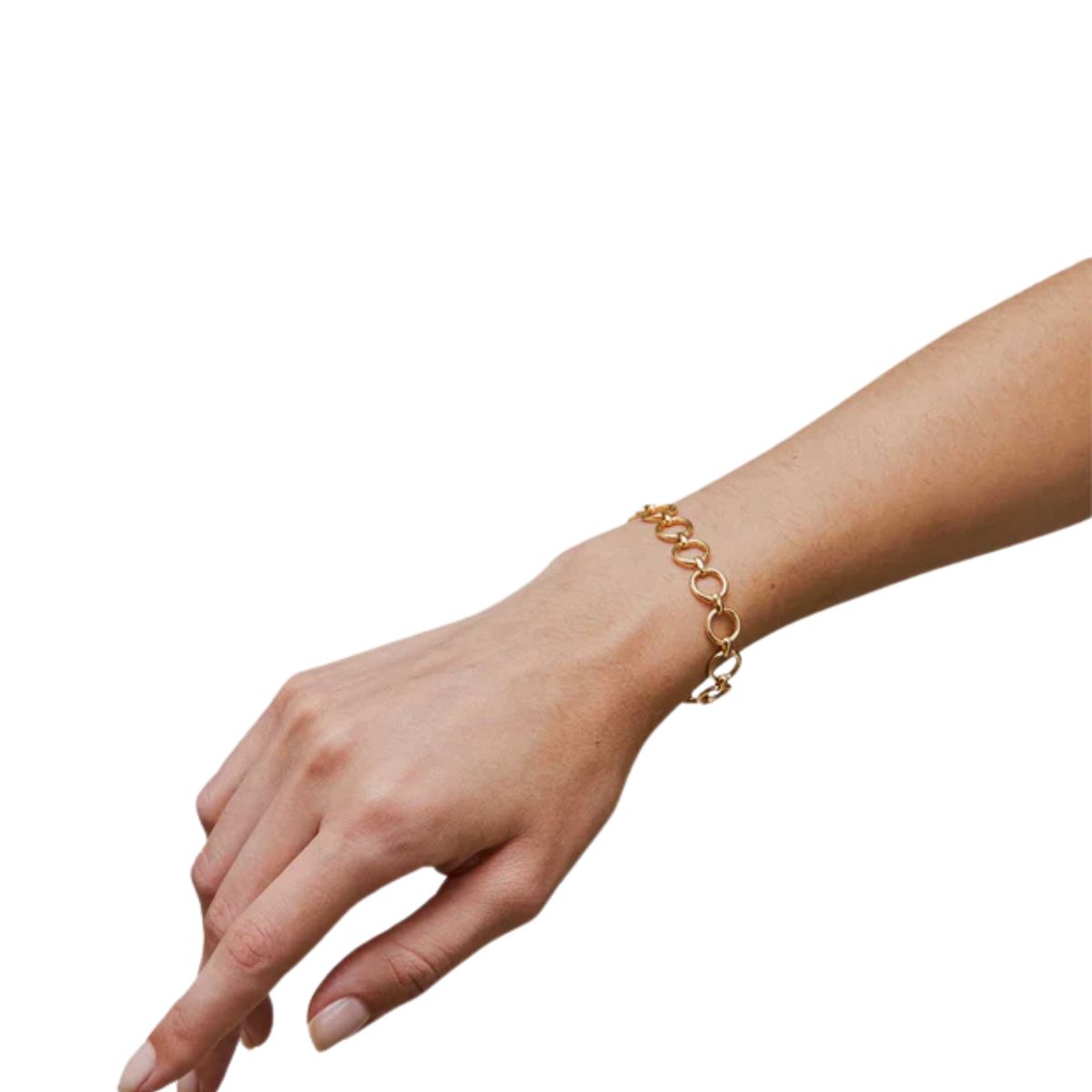  PULSERA VIDAL & VIDAL ESLABONES CIRCULARES BAÑADA EN ORO DE 18 KTS X4701317