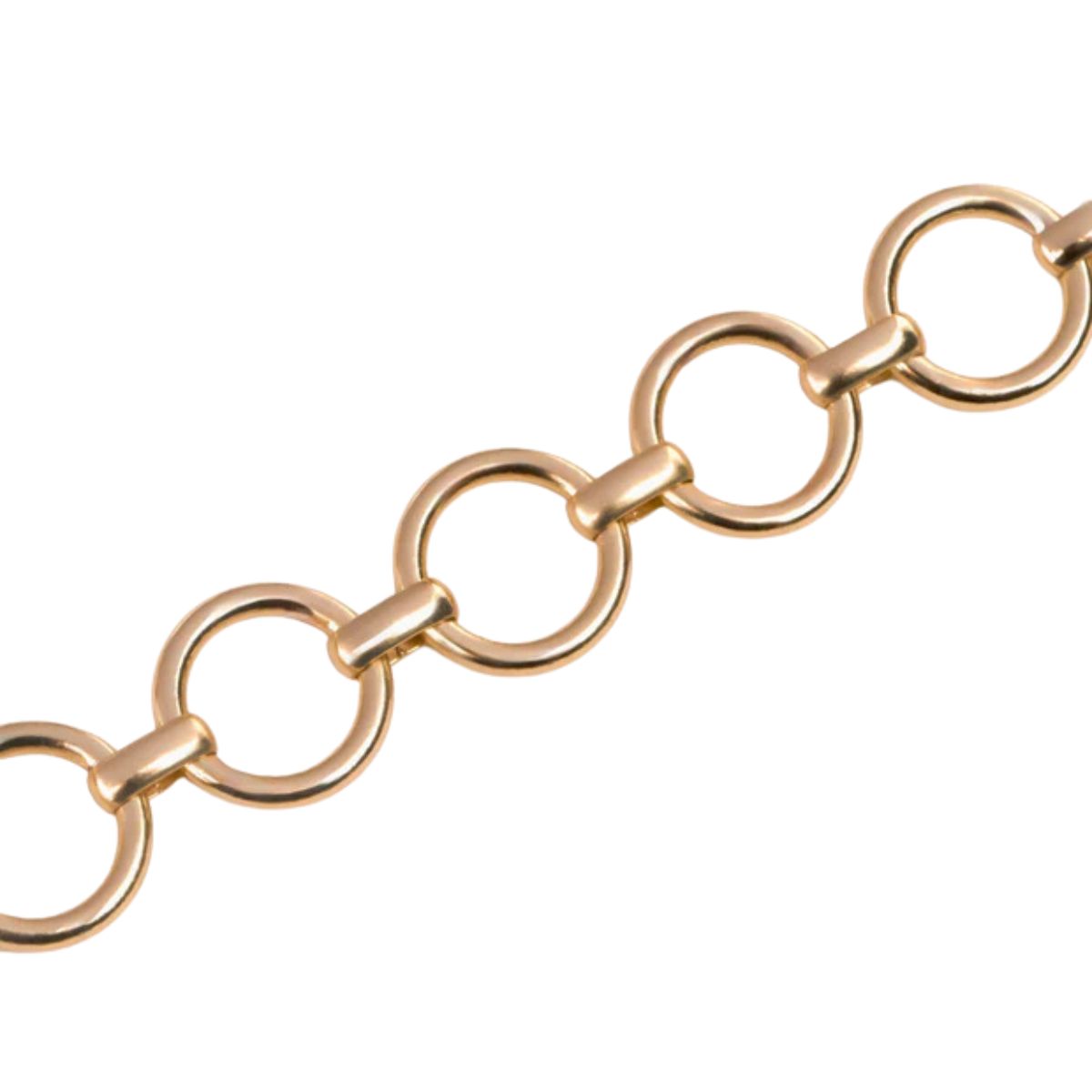  PULSERA VIDAL & VIDAL ESLABONES CIRCULARES BAÑADA EN ORO DE 18 KTS X4701317