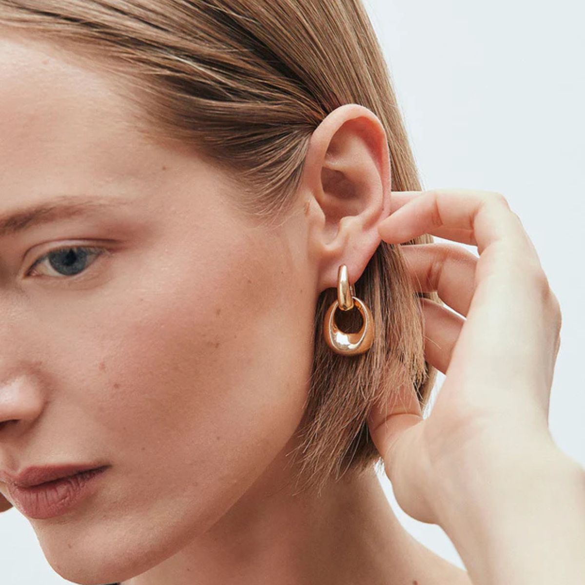 PENDIENTES VIDAL & VIDAL AROS BAÑADOS EN ORO X48085