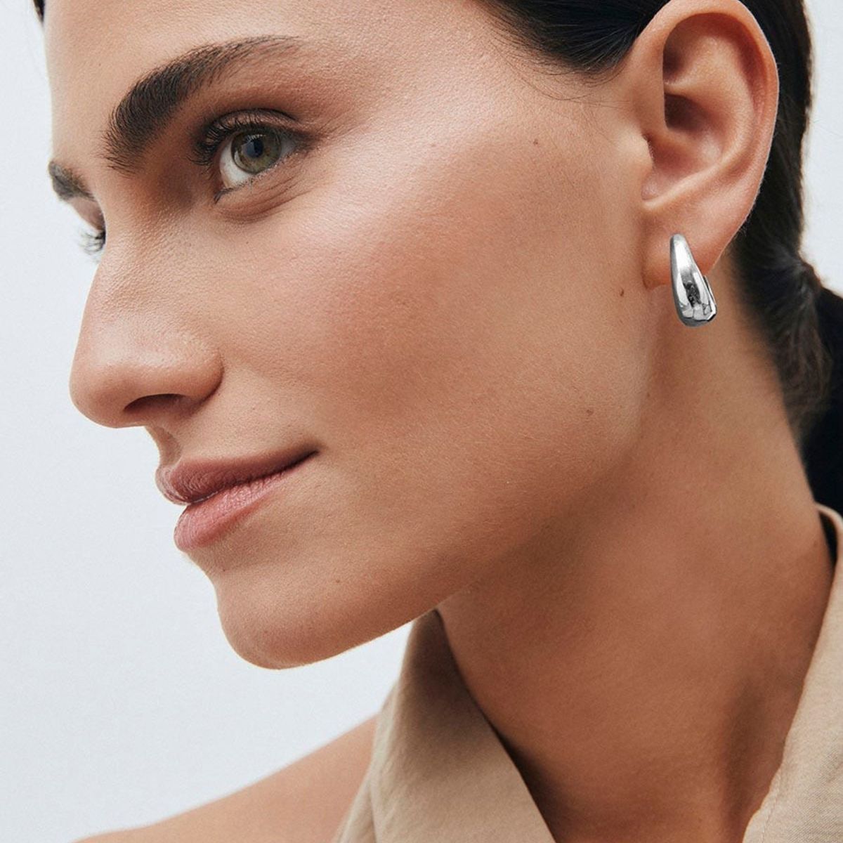 PENDIENTES VIDAL & VIDAL AROS BAÑADOS EN PLATA Q3990