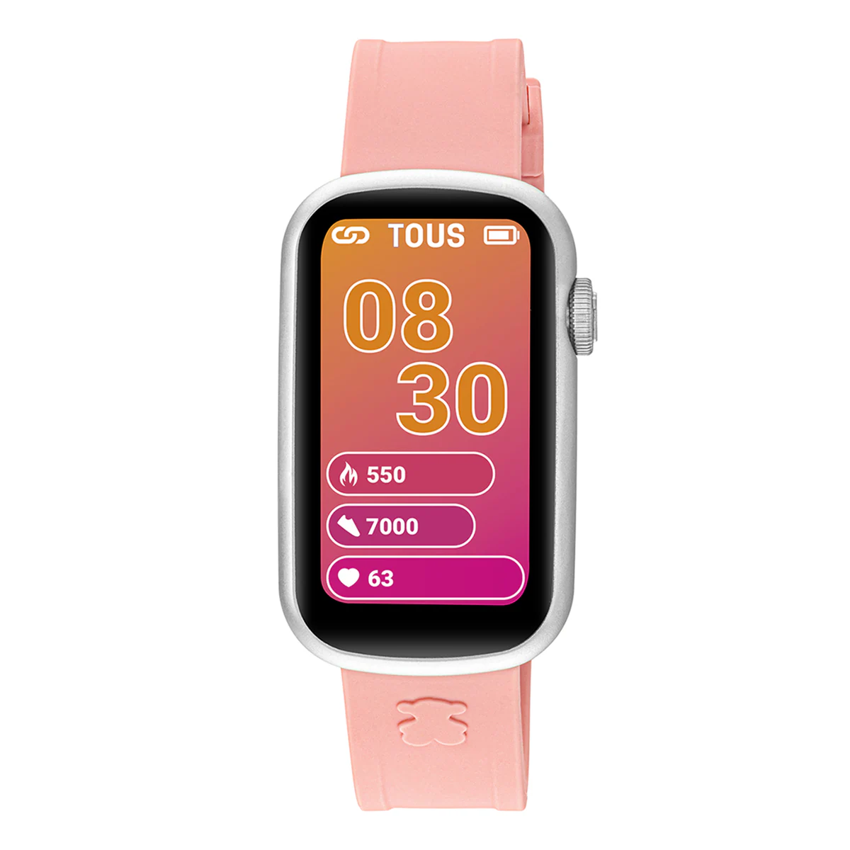 TOUS SMARTWATCH WATCH WITH NYLON STRAP AND PINK SILICONE T-BAND STRAP 200351087