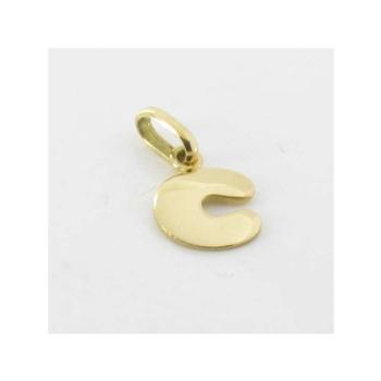 gold pendant letter c