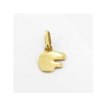 colgante oro letra f