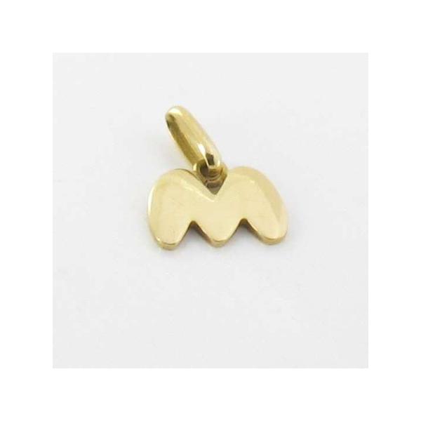 gold pendant letter m