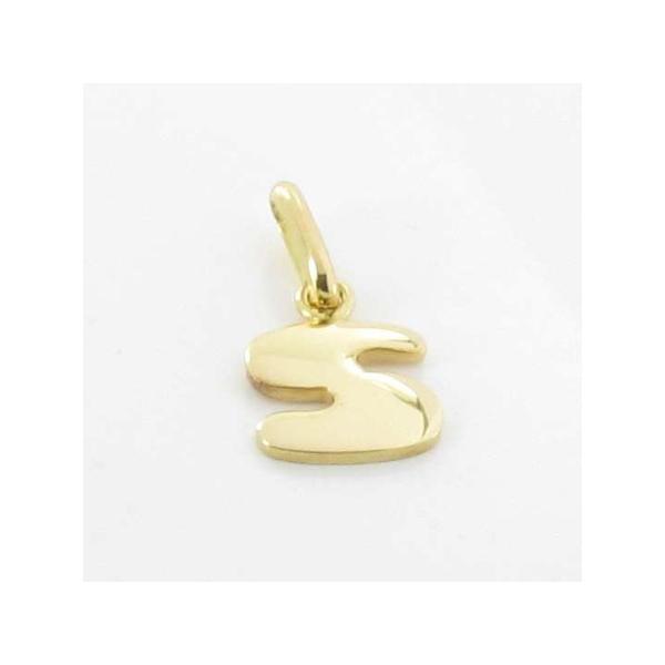gold pendant letter s