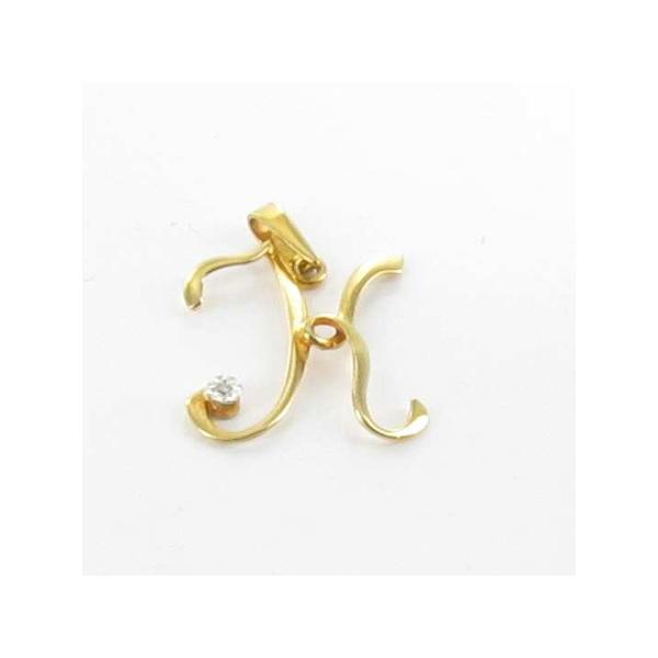 colgante oro letra k