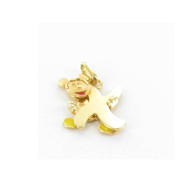 mickey mouse gold pendant x