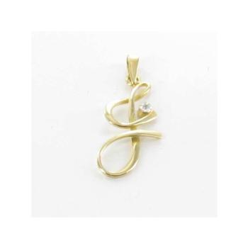 colgante oro letra j