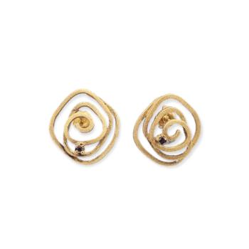 gold earrings ARASHI