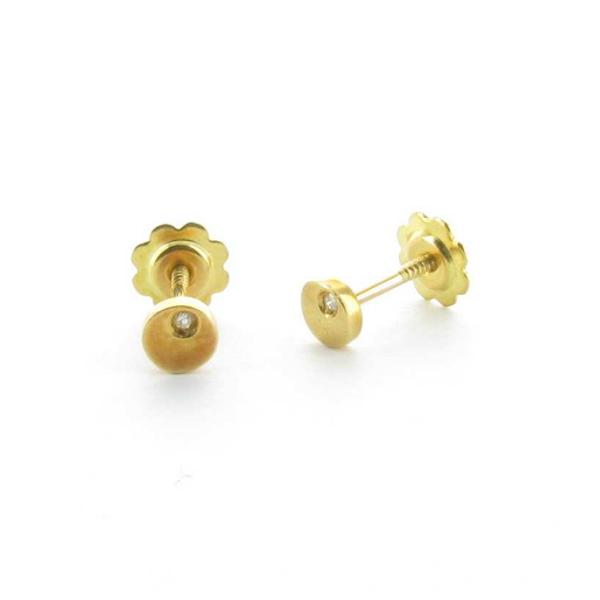 baby gold earrings d1197rbr