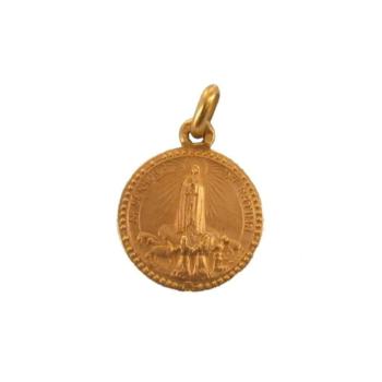 gold pendant medal fatima virgin