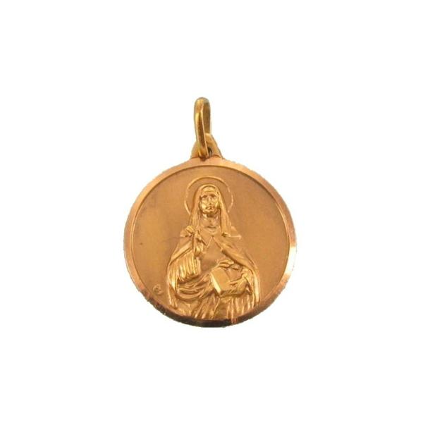 gold pendant medal saint teresa