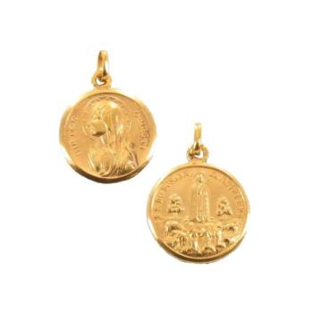medalla oro virgen fatima