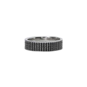 ANILLO MABINA DE PLATA 925mm Y CIRCONITAS NEGRAS 523334-21 TALLA 21