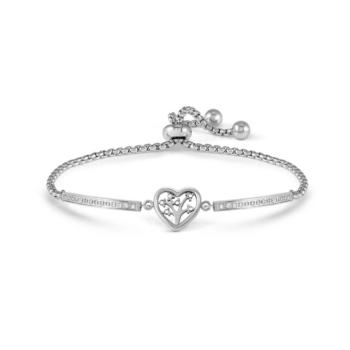 MILLELUCI NOMINATION BRACELET IN STEEL AND WHITE ZIRCONIA, HEART SHAPED WITH TREE OF LIFE 028019 017