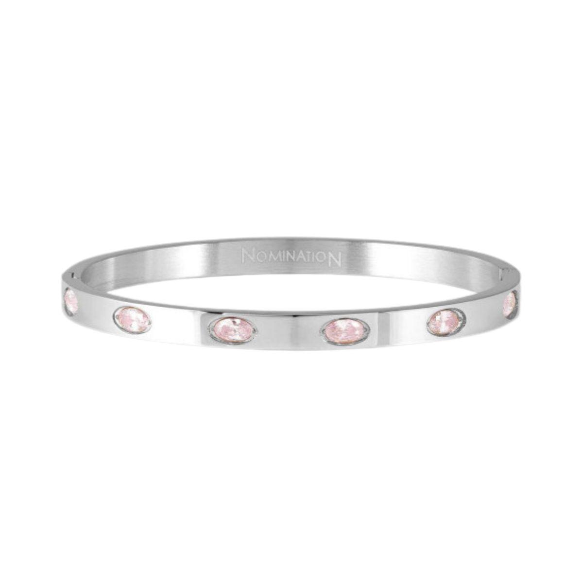 pulsera nomination de acero y circonitas talla m 029516 002 pretty bangle