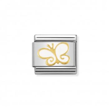 NOMINATION butterfly white steel gold 