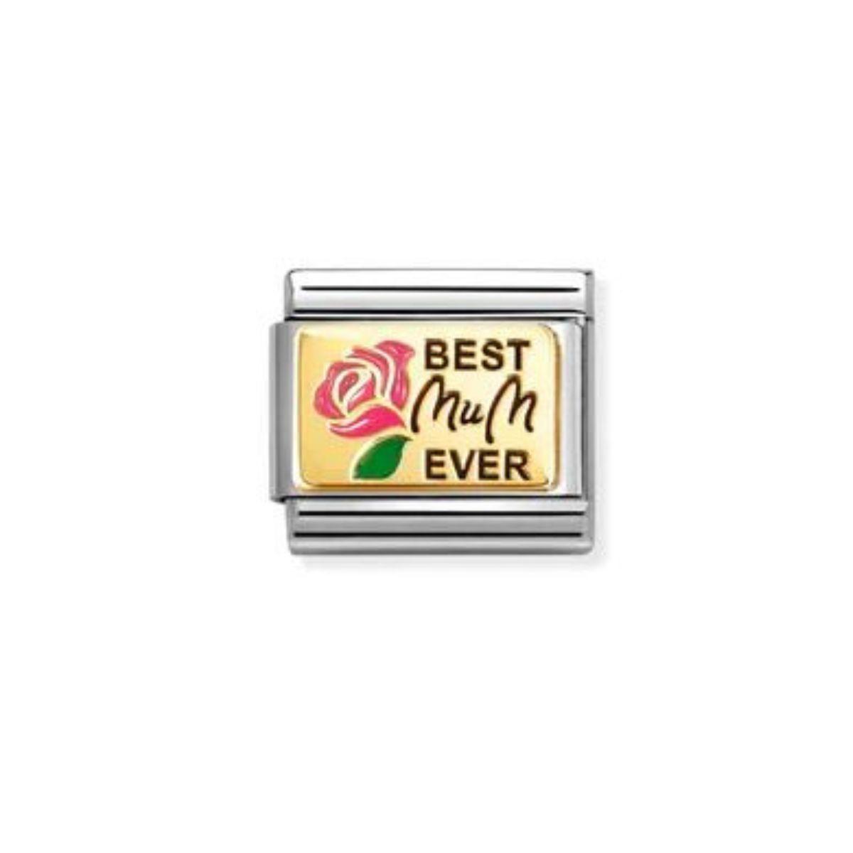 link nomination best mum ever de acero, oro y esmalte 030289 14