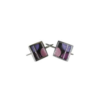 PENDIENTES ARIOR BARCELONA DE PLATA Y ESMALTES TONOS LILAS 1141907 EP