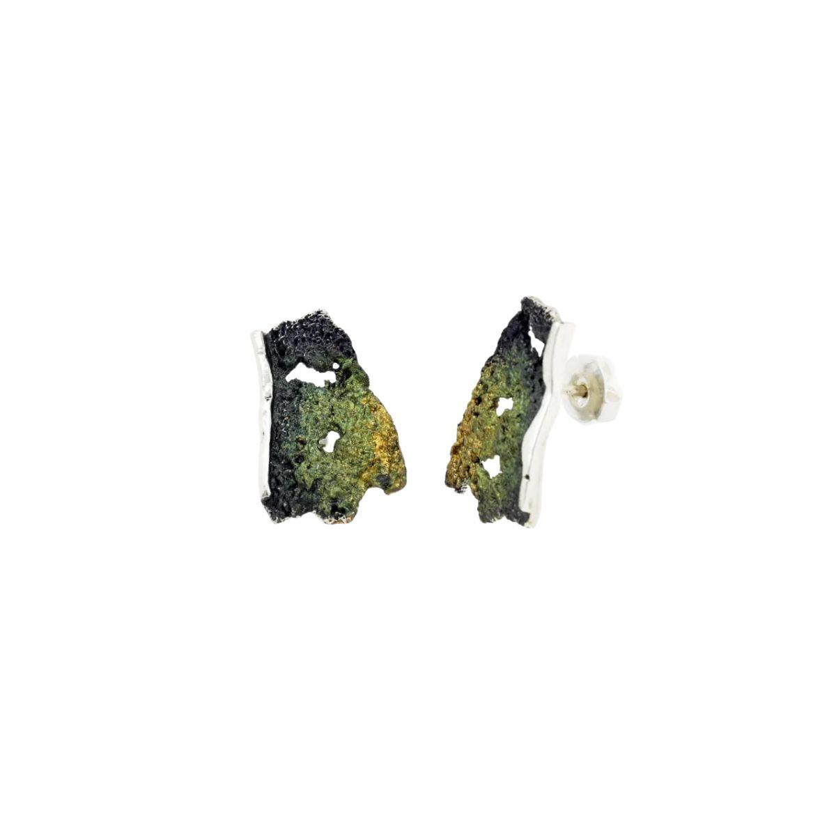 PENDIENTES ARIOR BARCELONA DE PLATA Y PIGMENTOS TONOS VERDE Y AMARILLO 1142975 XP