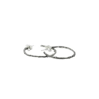 PENDIENTES ARIOR BARCELONA DE PLATA ENNEGRECIDA EN FORMA DE ARO 1144656XP