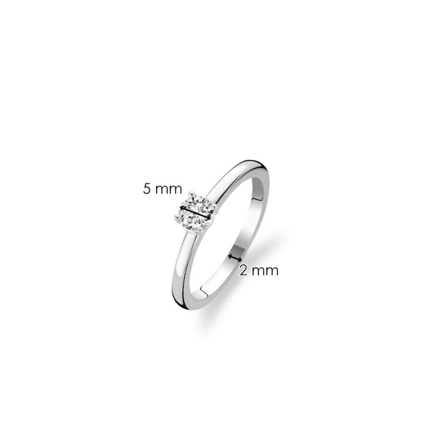 ANELL TI SENTO PLATA I CIRCONITA BANYAT EN RODI TALLA 10 12110ZI/50