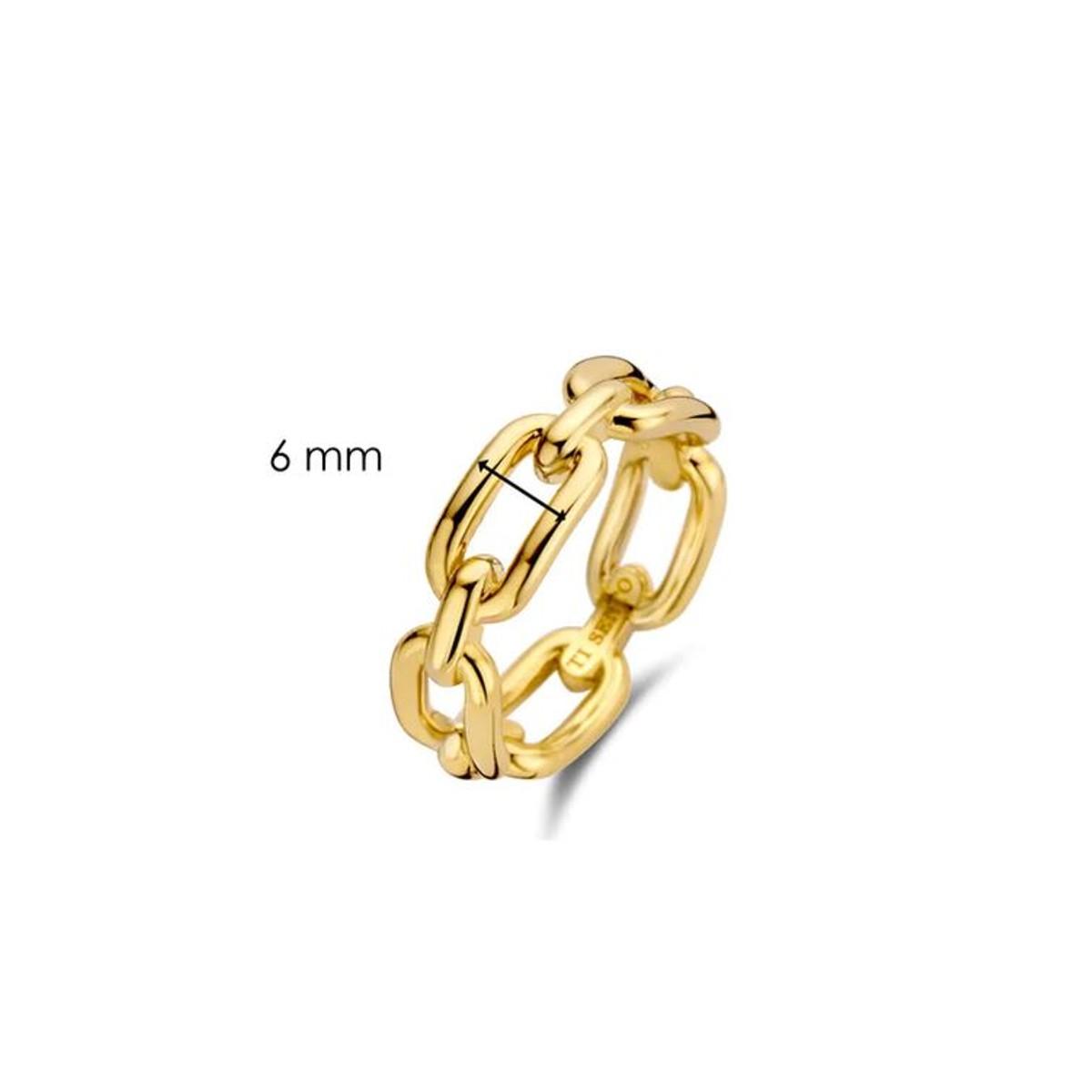 TI SENTO SILVER GOLD-PLATED RING 12205SY SIZE 14