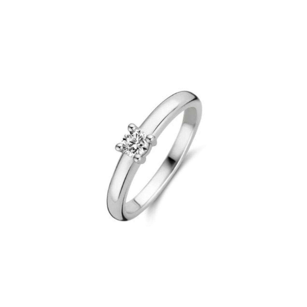 anell de plata amb circonita i 4 grapes, marca ti sento