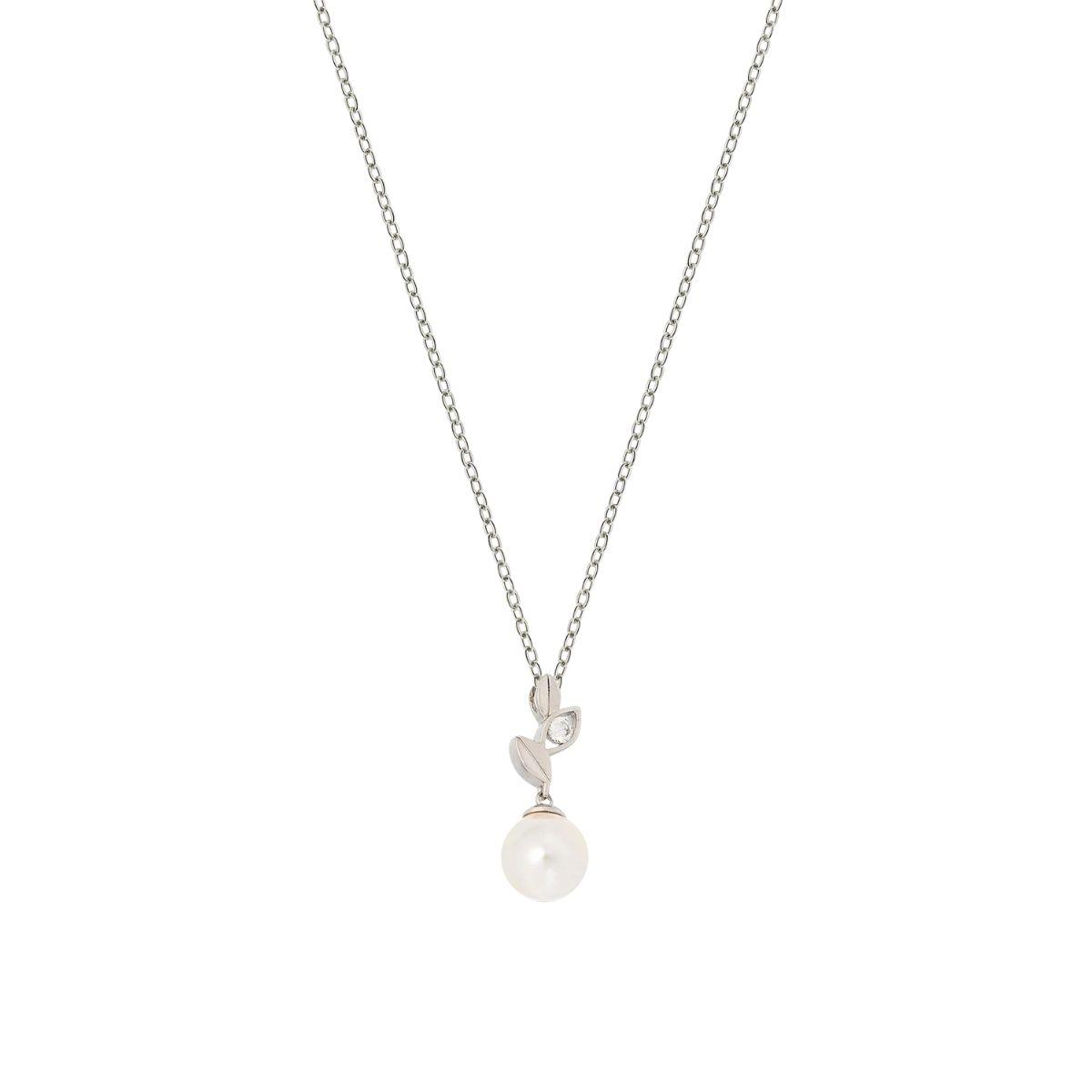 COLGANTE MAJORICA DE PLATA RODIADA, PERLA 10mm Y CIRCONITA 12849.01.2.N42.000.1