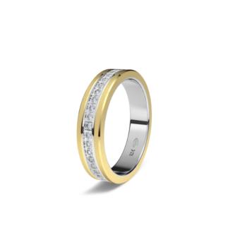 alianza de boda oro blanco y amarillo 1304t15