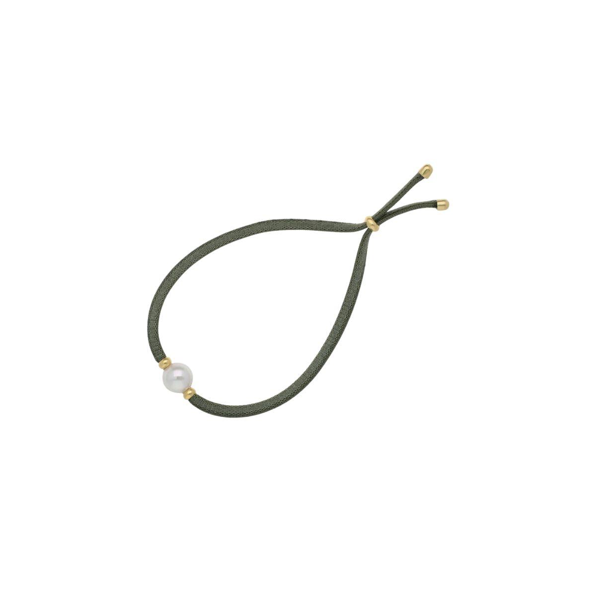 MAJORICA ELASTIC ADJUSTABLE BRACELET IN 18K GOLD-PLATED SILVER AND 8MM PEARL 16716.01.1.B20.000.1