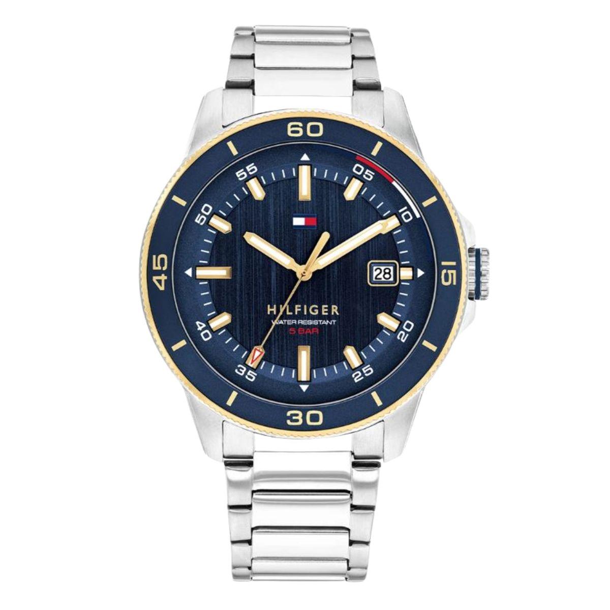 TOMMY HILFIGER REMY SILVER WATCH WITH BLUE DIAL 1792229