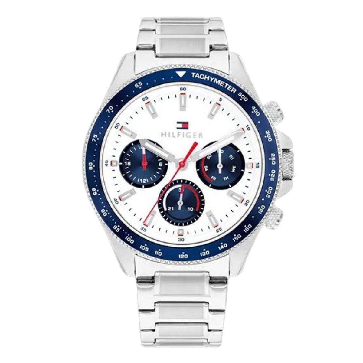 RELOJ TOMMY HILFIGER CLARK PLATEADO CON ESFERA BLANCA 1792238
