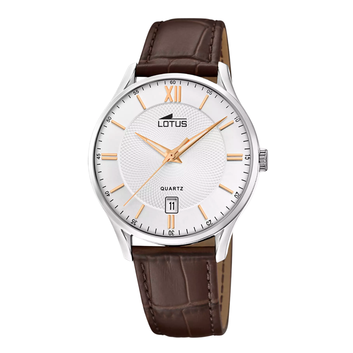 LOTUS WATCH WITH BROWN LEATHER STRAP 18402/H