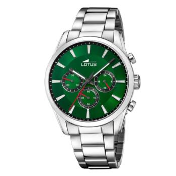 RELOJ LOTUS ACERO INOXIDABLE CHRONO ESFERA VERDE 18922/4