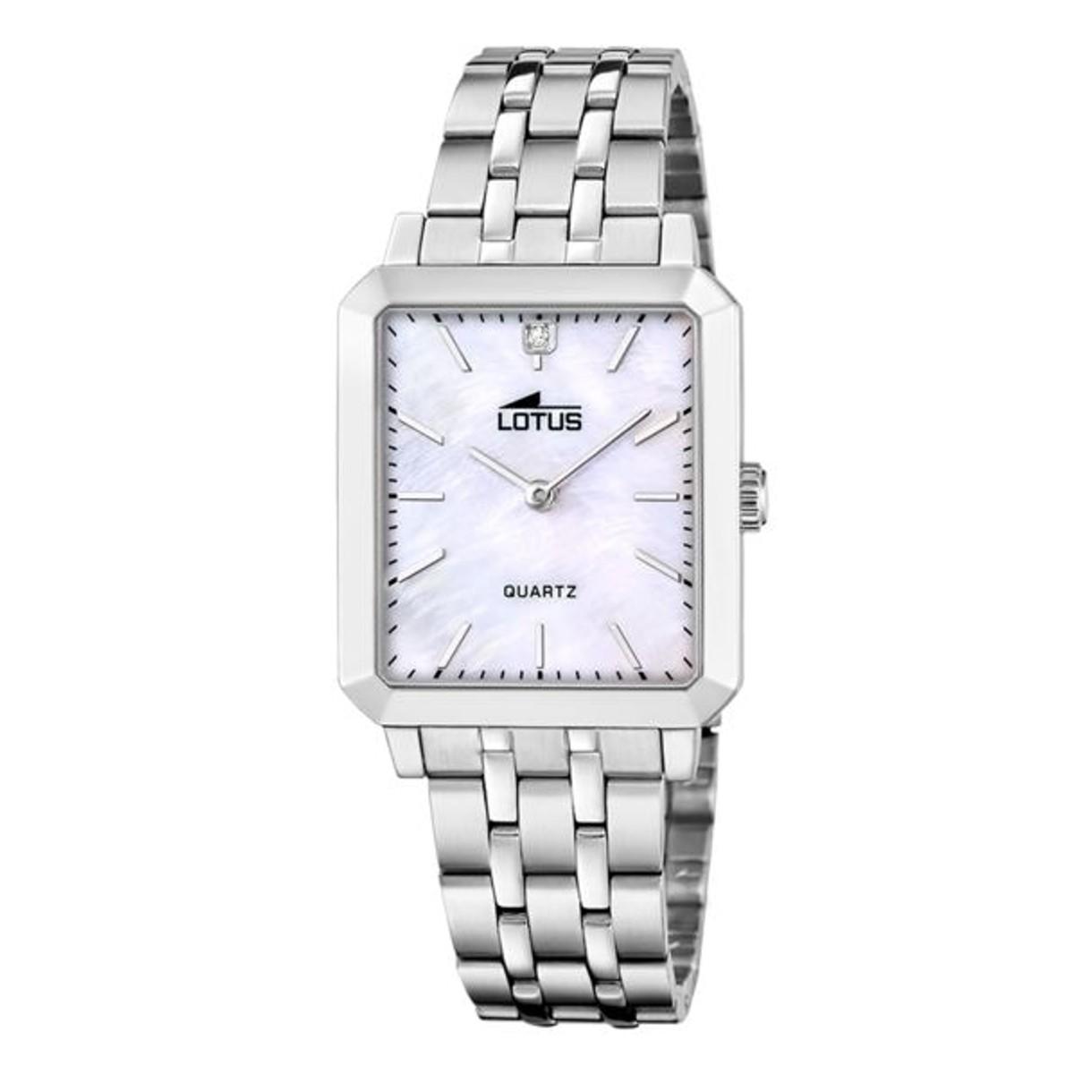 RELLOTGE LOTUS SQUARE SÈRIES PLATEJAT AMB ESFERA NACARADA
