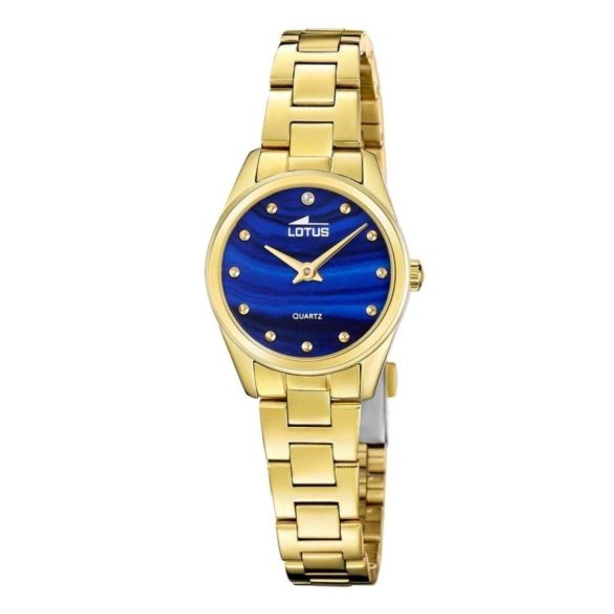 RELOJ Y PULSERA LOTUS 2GETHER DE ACERO COLOR DORADO CON ESFERA AZUL 19007/2