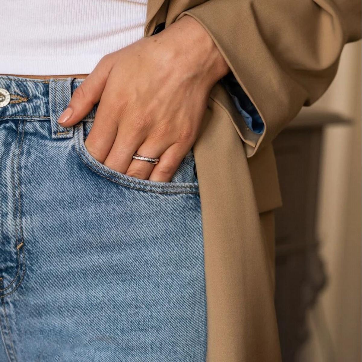 ANELL TI SENTO PLATA I CIRCONITA BANYAT EN RODI 1953ZI/52 TALLA 12