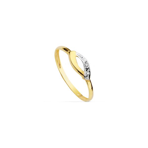 white and yellow gold ring 205472