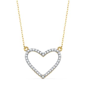 Gold heart necklace 22021