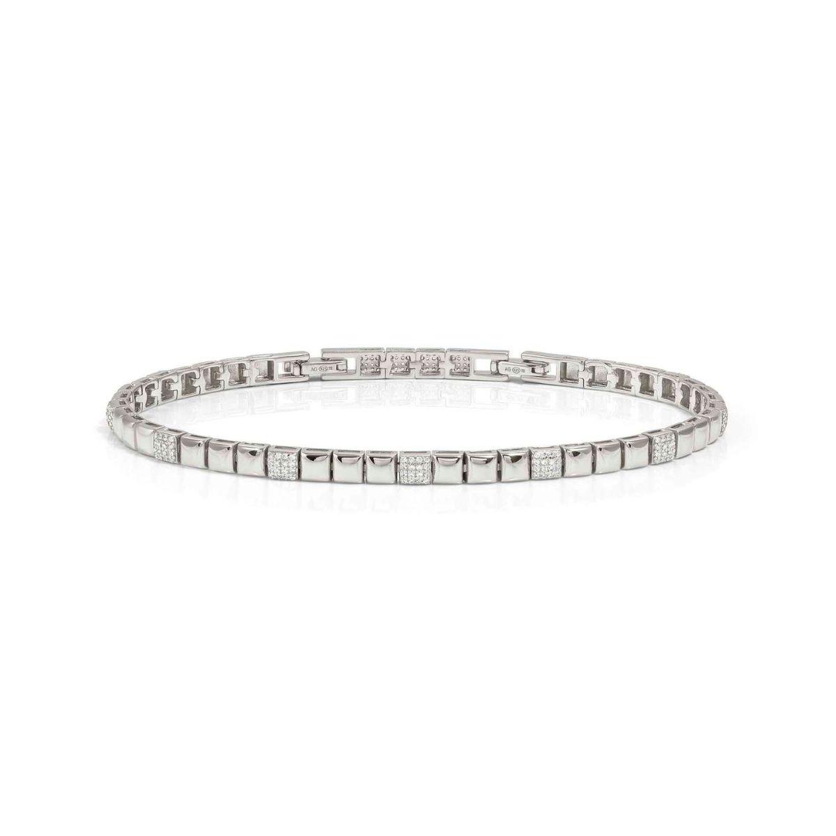 NOMINATION BRACELET IN STEEL AND WHITE PAVE ZIRCONIA 242413 010