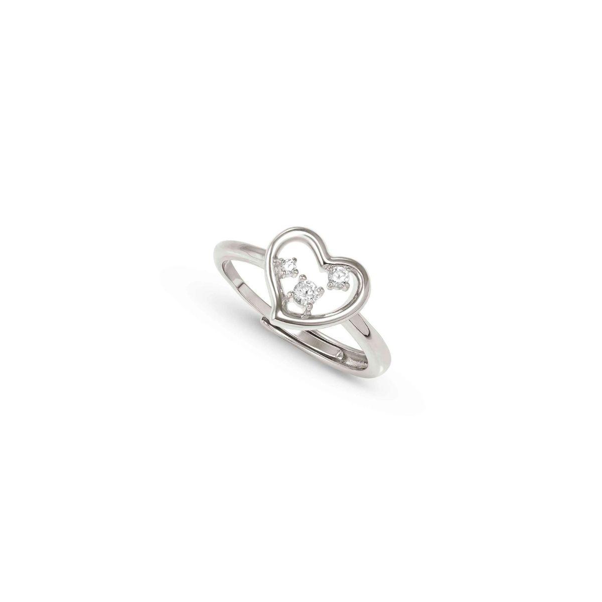ANILLO NOMINATION DE PLATA CON CIRCONITAS FORMA CORAZON 242605 004
