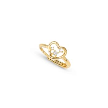 ANILLO NOMINATION DE PLATA COLOR DORADO CON CIRCONITAS FORMA CORAZON 242605 006