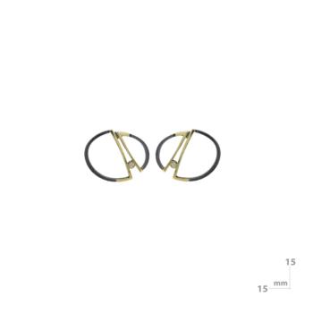 arracades miquel sardà d'or, plata i un diamant 25084