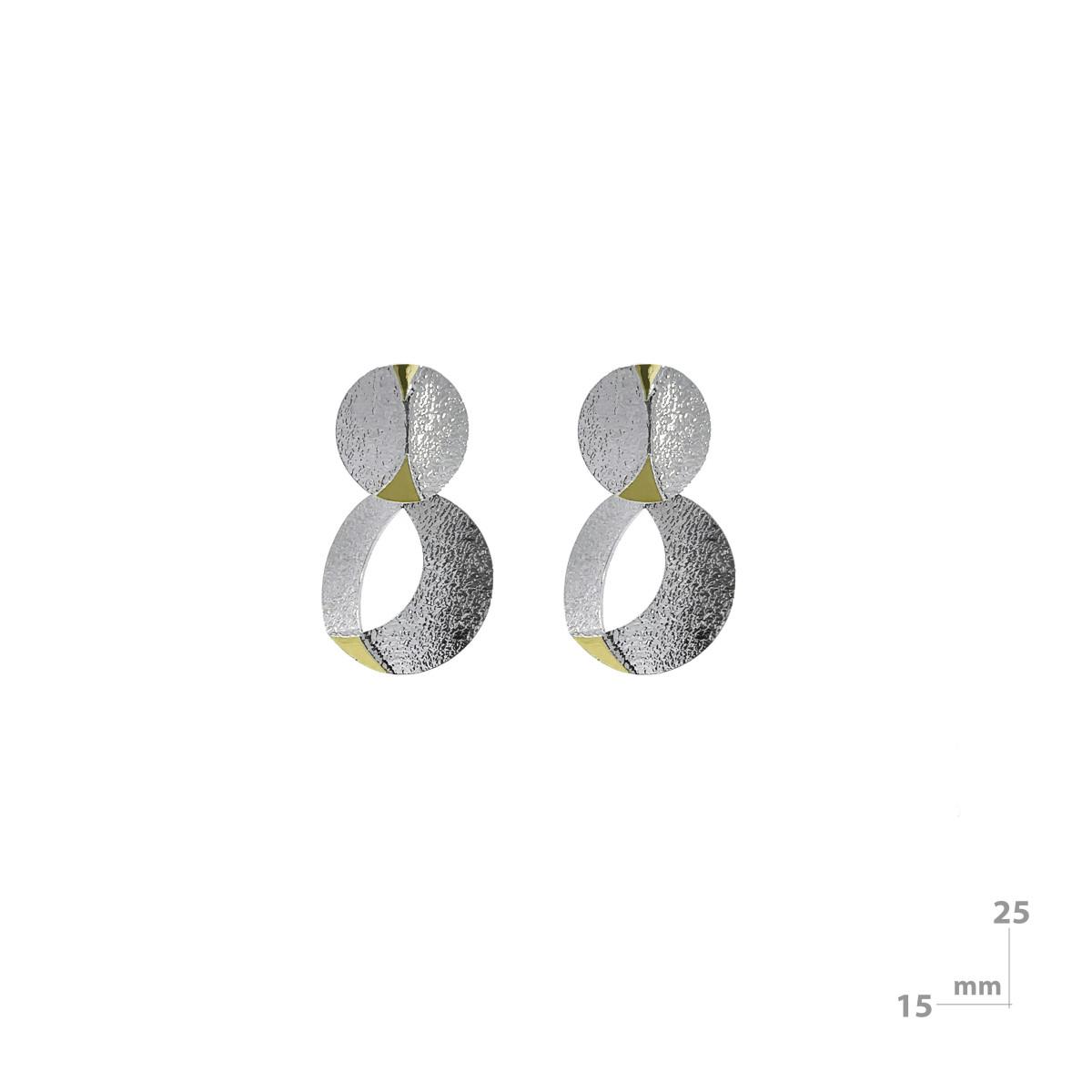 pendientes miquel sarda plata y oro 18k largos