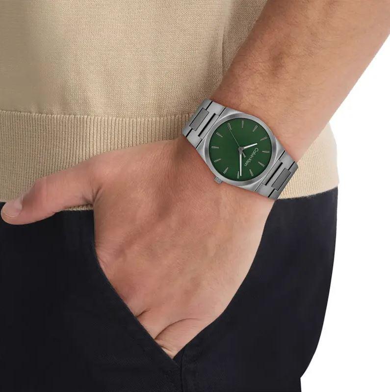 RELOJ CALVIN KLEIN EMPOWER 40mm COLOR PLATEADO Y ESFERA VERDE 25200545