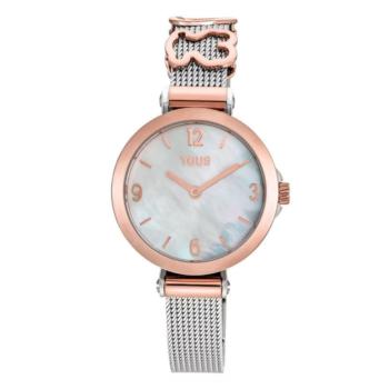 TOUS ICON CHARMS WATCH IN PINK STEEL AND MOTHER-OF-PEARL DIAL 3000144500