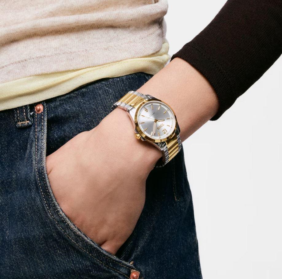 TOUS DRIVE NEW WATCH IN TWO-TONE GOLD AND SILVER AND GREY DIAL 3000148700