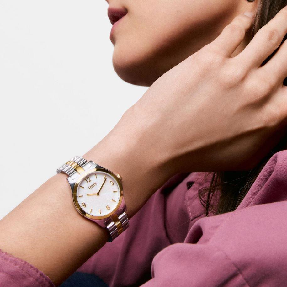 TOUS EPIC ICON Two-Tone Watch with Mother-of-Pearl Dial 3000149200